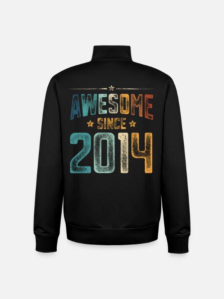 2014 Naissance Année de naissance - Sweat zippé unisexe en coton bio Stanley/Stella - noir