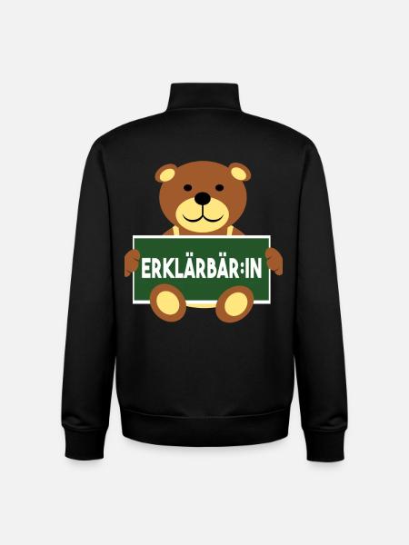 Erklärbär Erklärbär:in - Unisex Organic Zip Sweatshirt von Stanley/Stella - Schwarz