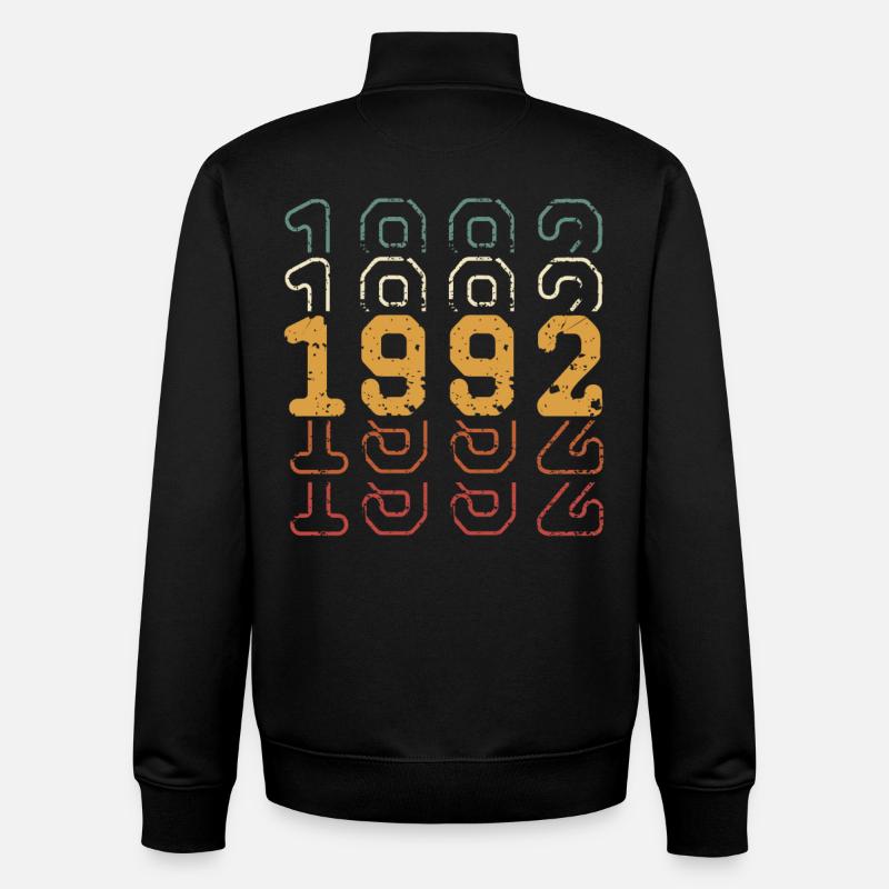 1992 - Unisex Organic Zip Sweatshirt von Stanley/Stella - Schwarz