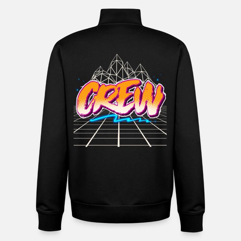 Équipage - Sweat zippé unisexe en coton bio Stanley/Stella - noir