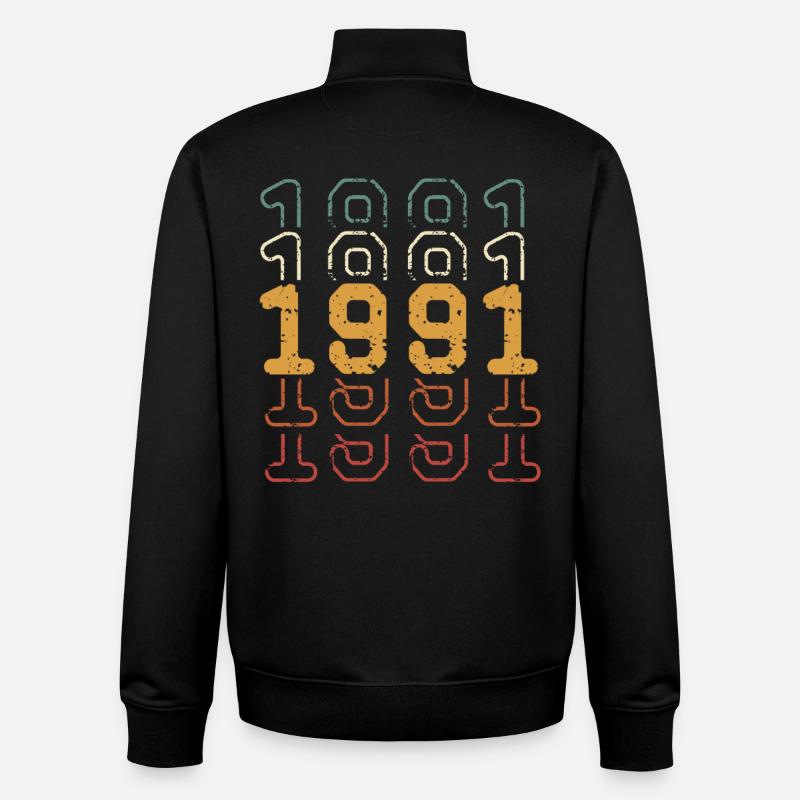1991 - Unisex Organic Zip Sweatshirt von Stanley/Stella - Schwarz