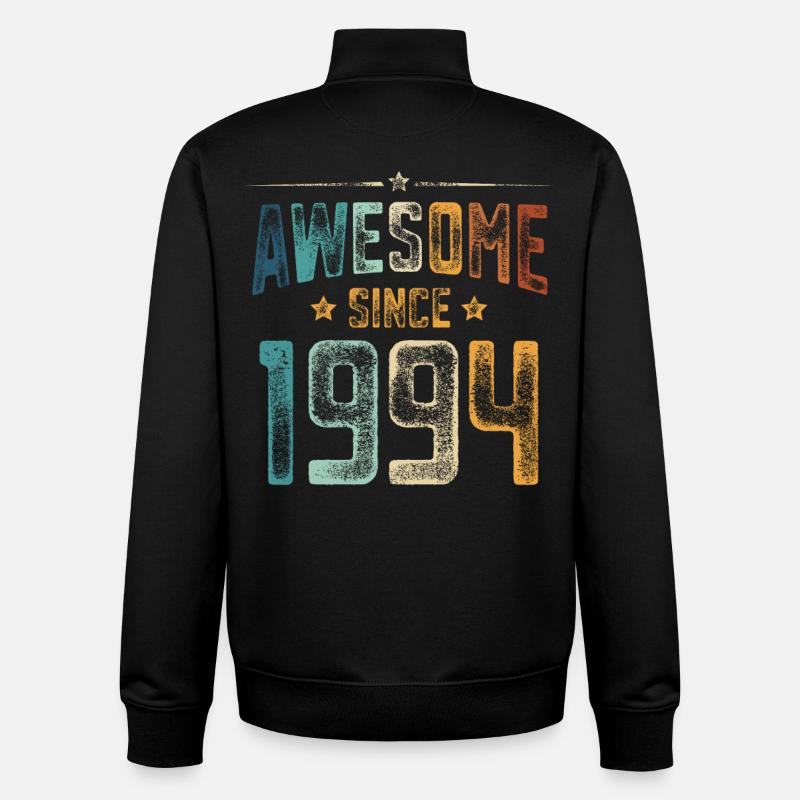 1994 Naissance Année de naissance - Sweat zippé unisexe en coton bio Stanley/Stella - noir