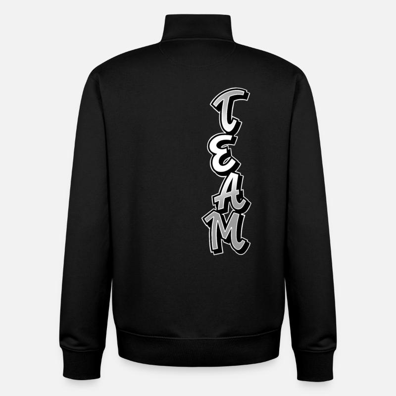 Team - Unisex Organic Zip Sweatshirt von Stanley/Stella - Schwarz