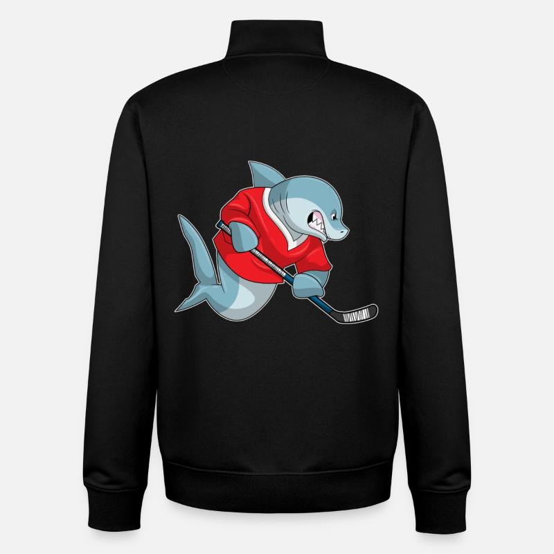 Hai Eishockey Eishockeyschläger - Unisex Organic Zip Sweatshirt by Stanley/Stella - black