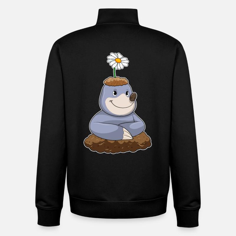 Maulwurf Gänseblümchen - Unisex Organic Zip Sweatshirt von Stanley/Stella - Schwarz