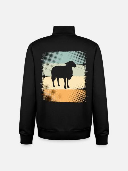 Mouton - Sweat zippé unisexe en coton bio Stanley/Stella - noir