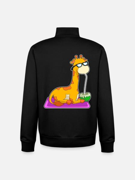 Giraffe Coconut - Unisex Organic Zip Sweatshirt by Stanley/Stella - black