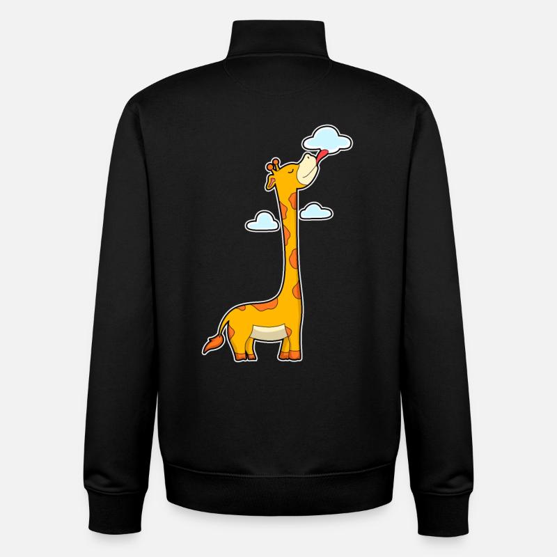 Giraffe Clouds - Unisex Organic Zip Sweatshirt by Stanley/Stella - black
