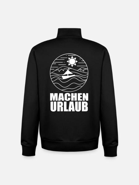 Urlaub machen - Unisex Organic Zip Sweatshirt von Stanley/Stella - Schwarz