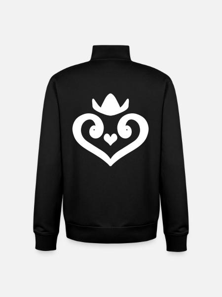 Heart King - Unisex Organic Zip Sweatshirt by Stanley/Stella - black