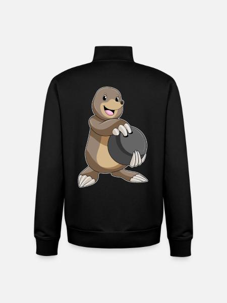 Maulwurf Bowling Bowlingkugel - Unisex Organic Zip Sweatshirt von Stanley/Stella - Schwarz