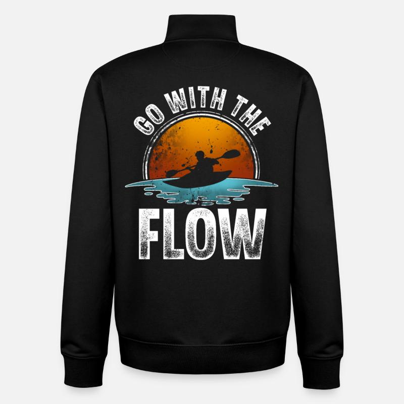 Kayak Kayaker Kayaker - Unisex Organic Zip Sweatshirt by Stanley/Stella - black