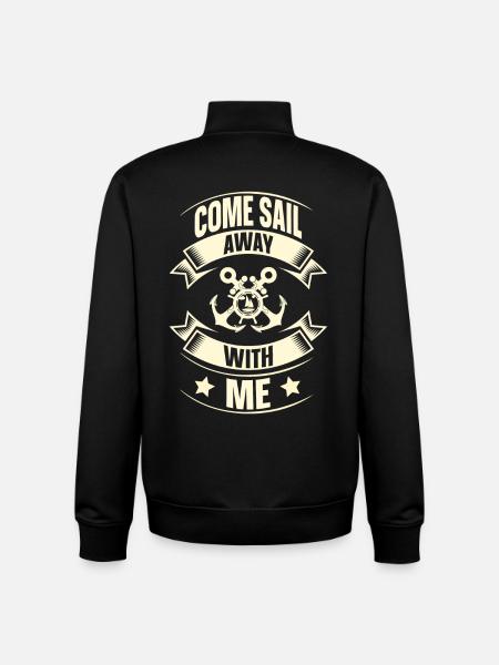 Sailing Sailor Sailboat - Unisex Organic Zip Sweatshirt by Stanley/Stella - black