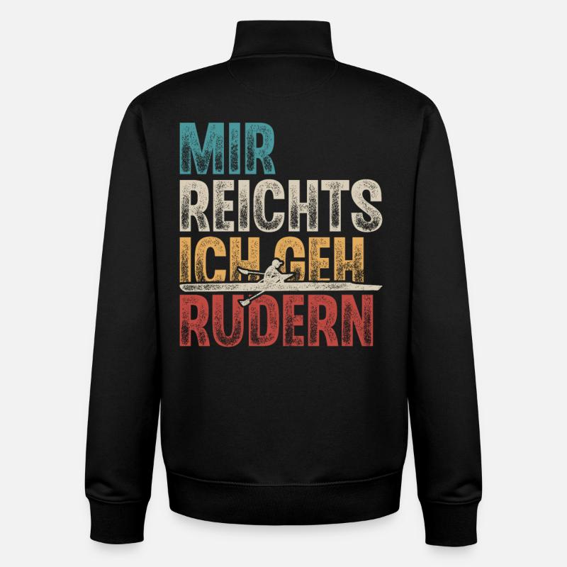 Rudern Ruderer Ruderboot - Unisex Organic Zip Sweatshirt von Stanley/Stella - Schwarz