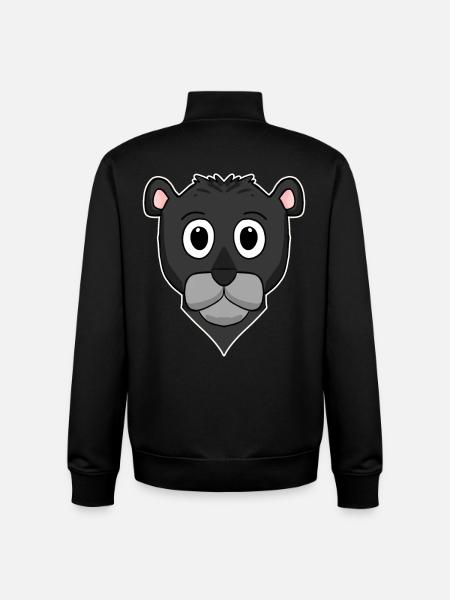 Panthère noire - Sweat zippé unisexe en coton bio Stanley/Stella - noir