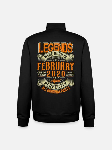 2020 February Birthday Legend - Unisex Organic Zip Sweatshirt by Stanley/Stella - black