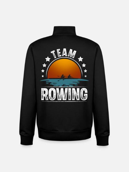 Rowing Rower Rowing Boat Team - Unisex Organic Zip Sweatshirt by Stanley/Stella - black