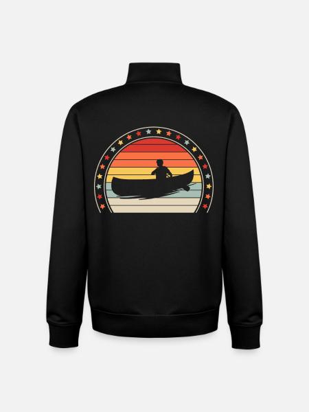 Canoeing Canoeing Canoeing - Unisex Organic Zip Sweatshirt by Stanley/Stella - black