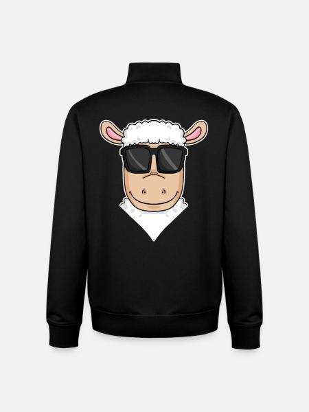 Sheep Illustration - Unisex Organic Zip Sweatshirt by Stanley/Stella - black