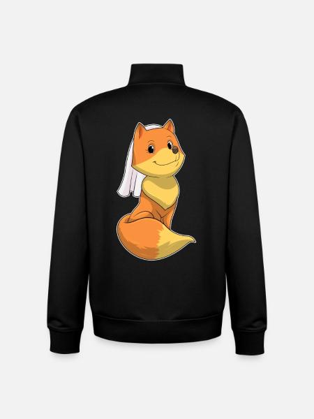 Fox Bridal Veil Wedding - Unisex Organic Zip Sweatshirt by Stanley/Stella - black