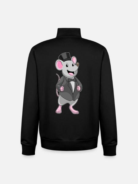 Mouse Groom Jacket Wedding - Unisex Organic Zip Sweatshirt by Stanley/Stella - black