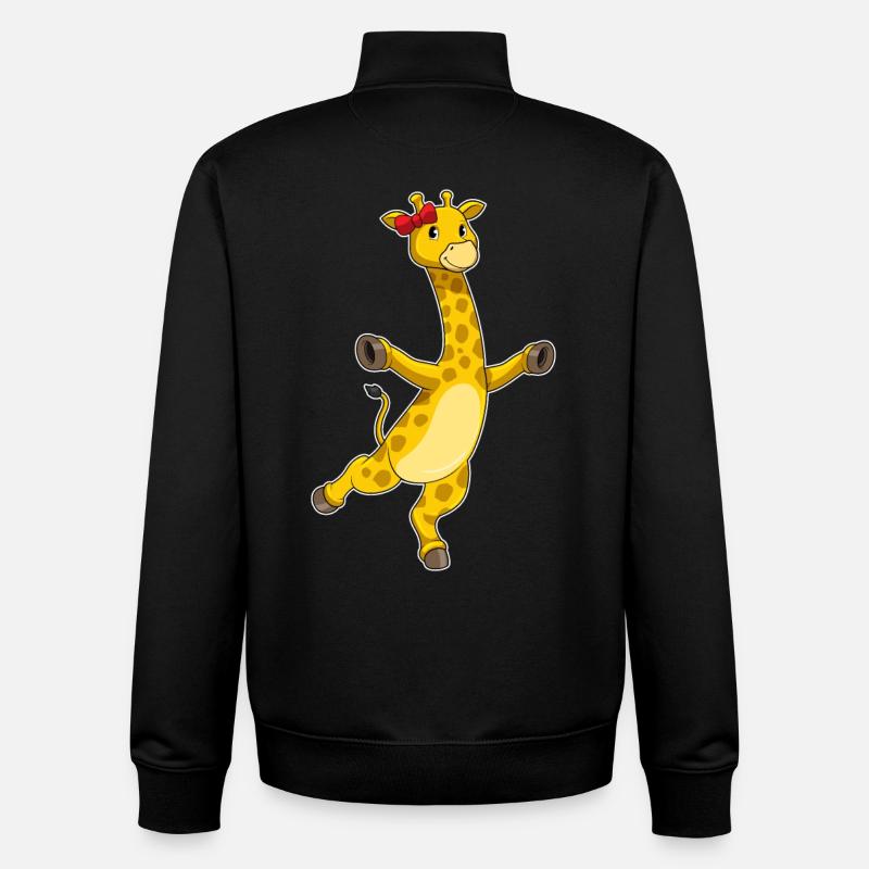 Girafe avec arc - Sweat zippé unisexe en coton bio Stanley/Stella - noir