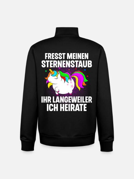Einhorn Junggesellinnenabschied - Unisex Organic Zip Sweatshirt von Stanley/Stella - Schwarz
