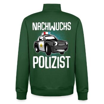 Nachwuchs Polizist - Unisex Organic Zip Sweatshirt von Stanley/Stella - Flaschengrün - Hinten - AI Model Male 185 dark (185cm)