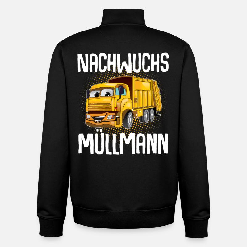 Nachwuchs Müllmann - Unisex Organic Zip Sweatshirt von Stanley/Stella - Schwarz