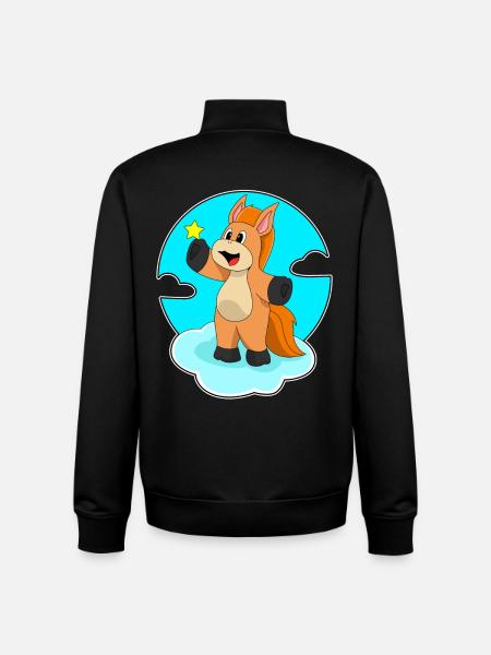 Horse Clouds - Unisex Organic Zip Sweatshirt by Stanley/Stella - black