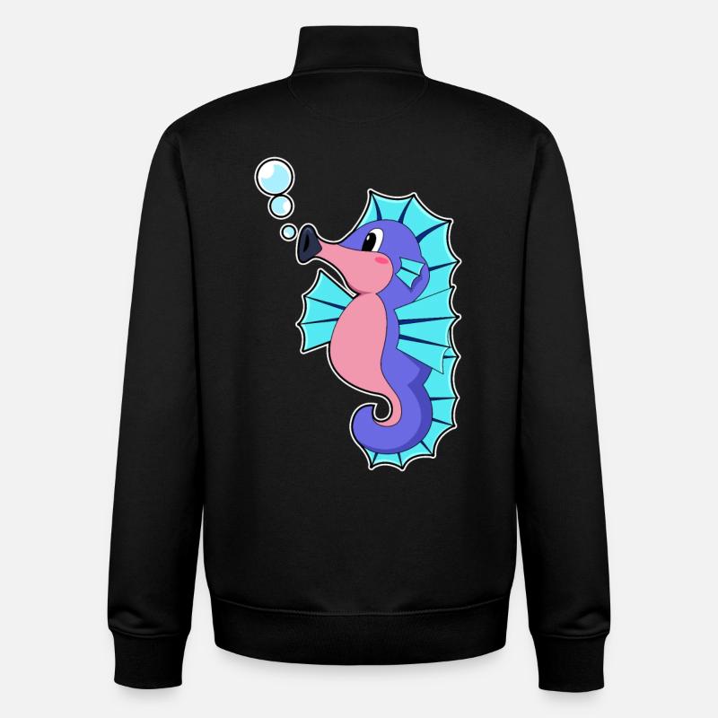 Seepferdchen - Unisex Organic Zip Sweatshirt von Stanley/Stella - Schwarz