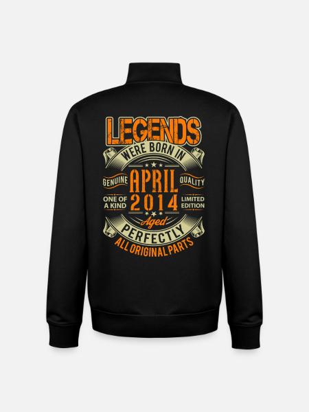 2014 April Birthday Legend - Unisex Organic Zip Sweatshirt by Stanley/Stella - black