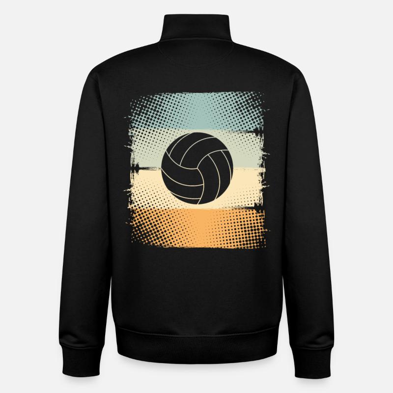 Volleyball - Unisex Organic Zip Sweatshirt von Stanley/Stella - Schwarz