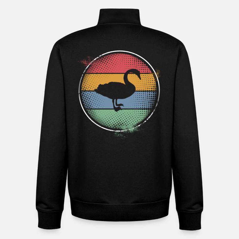 Schwan - Unisex Organic Zip Sweatshirt von Stanley/Stella - Schwarz