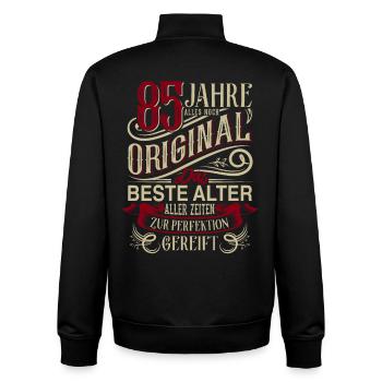 85. Geburtstag Vintage Retro - Unisex Organic Zip Sweatshirt von Stanley/Stella - Schwarz - Hinten - AI Model Male 185 light (185cm)