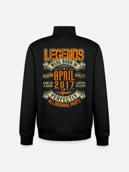 2017 April Birthday Legend - Unisex Organic Zip Sweatshirt by Stanley/Stella - black