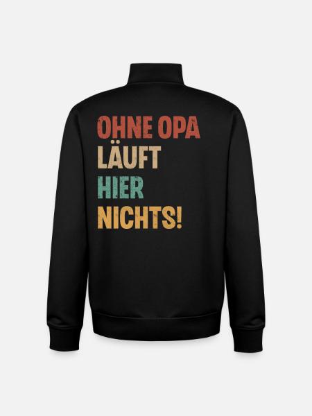Opa - Unisex Organic Zip Sweatshirt von Stanley/Stella - Schwarz
