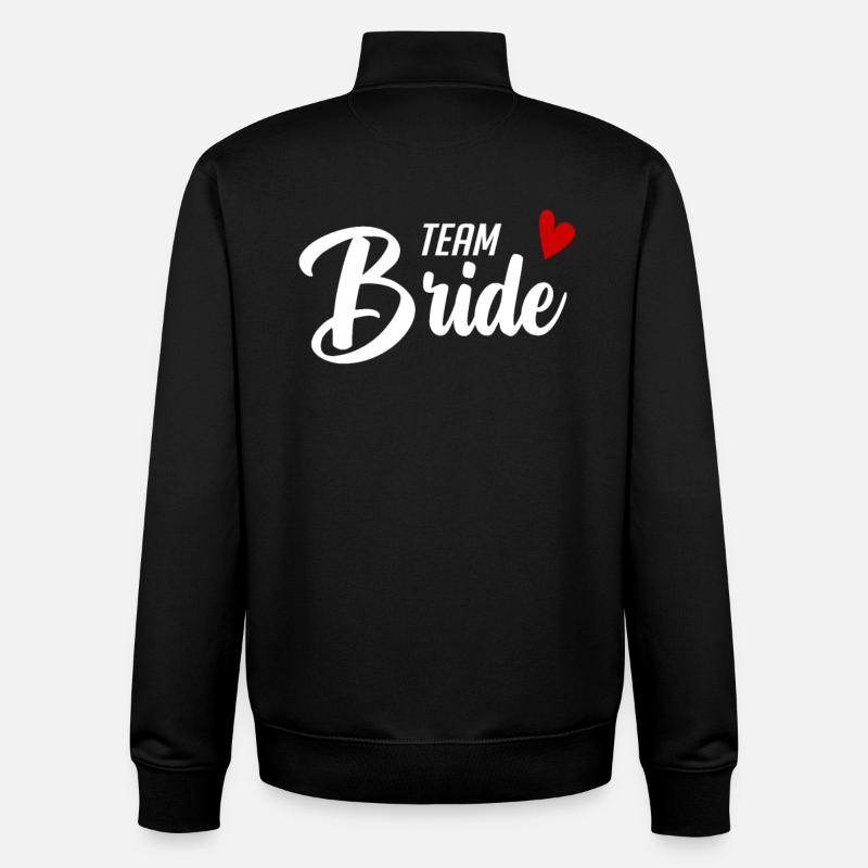Team Braut Hochzeitsfeier - Unisex Organic Zip Sweatshirt von Stanley/Stella - Schwarz