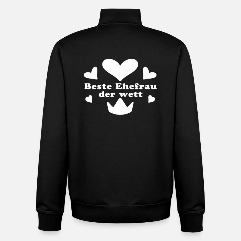 Beste Ehefrau - Unisex Organic Zip Sweatshirt von Stanley/Stella - Schwarz