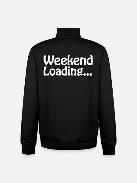 Weekend loading - Weekend - Soon Weekend - Unisex Organic Zip Sweatshirt by Stanley/Stella - black