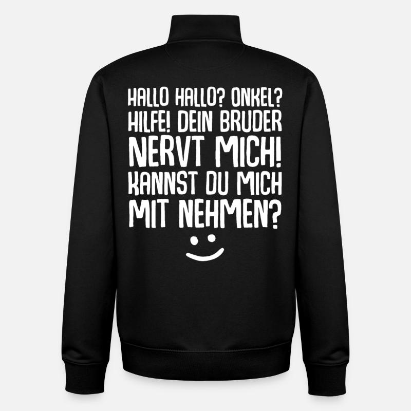 Onkel Nichte Neffe - Unisex Organic Zip Sweatshirt von Stanley/Stella - Schwarz
