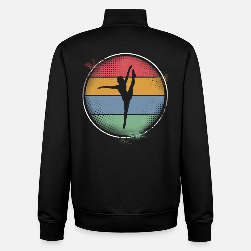 Ballet Balerina - Sweat zippé unisexe en coton bio Stanley/Stella - noir