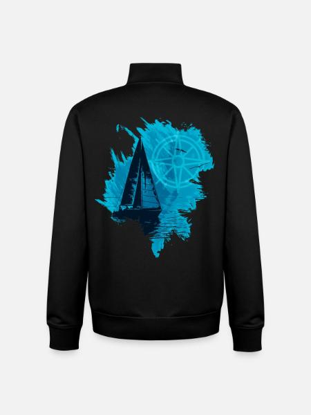 Segelboot - Unisex Organic Zip Sweatshirt von Stanley/Stella - Schwarz