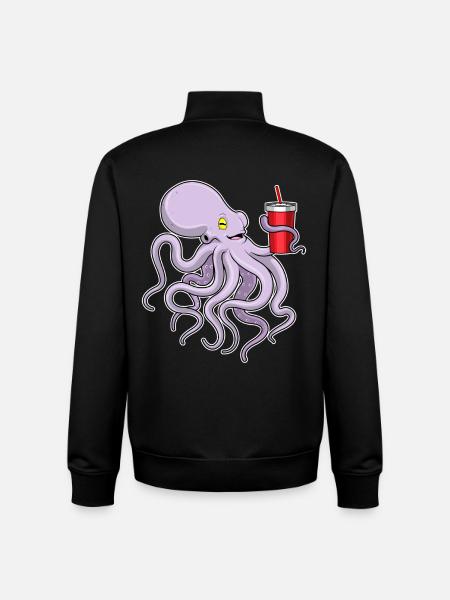 Octopus Mug to go - Unisex Organic Zip Sweatshirt by Stanley/Stella - black