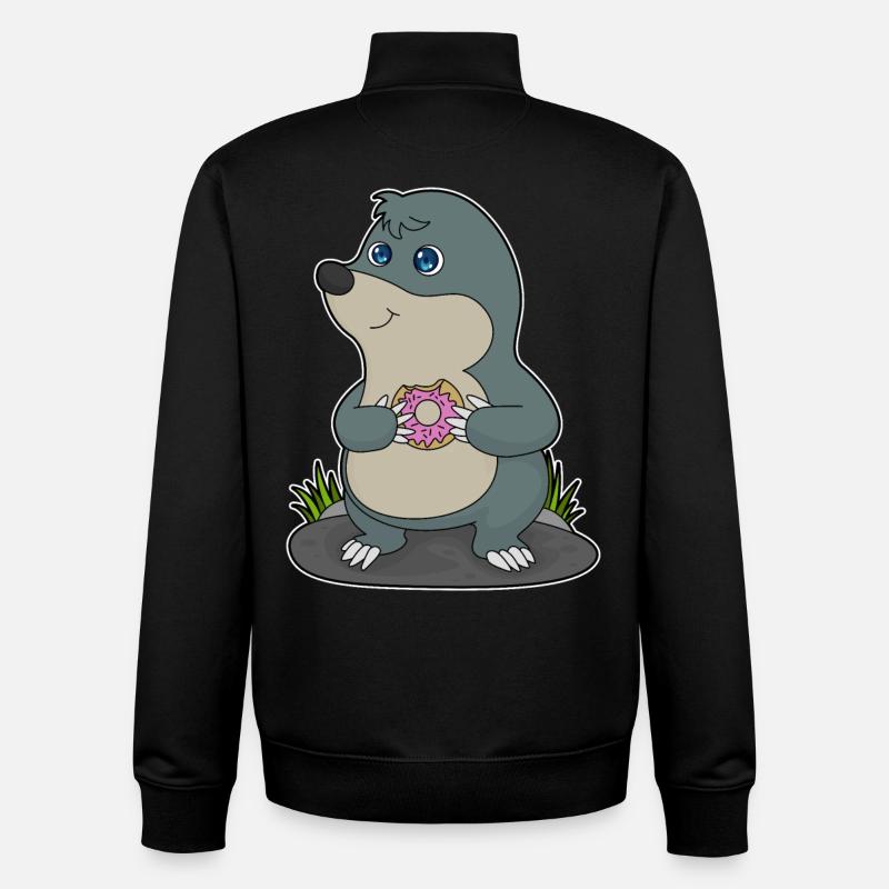 Mole Donut - Unisex Organic Zip Sweatshirt by Stanley/Stella - black