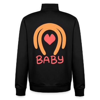 Baby - Unisex Organic Zip Sweatshirt by Stanley/Stella - black - Back - AI Model Male 185 light (185cm)