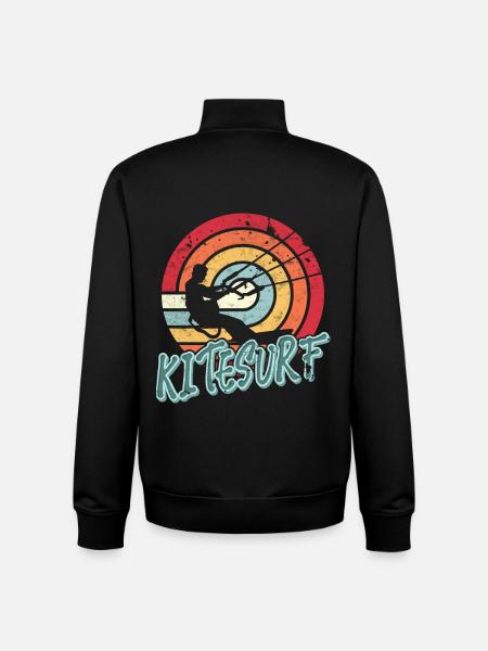 Kitesurfen Kitesurf Kitesurfer Kiteboard - Unisex Organic Zip Sweatshirt by Stanley/Stella - black