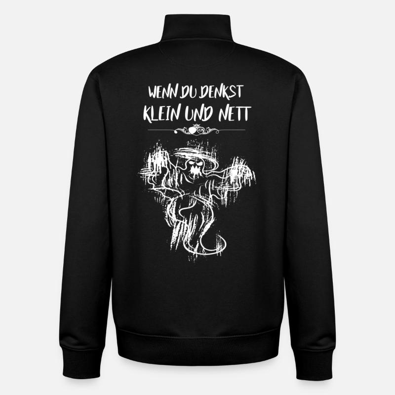 Klein und nett Geist - Unisex Organic Zip Sweatshirt von Stanley/Stella - Schwarz