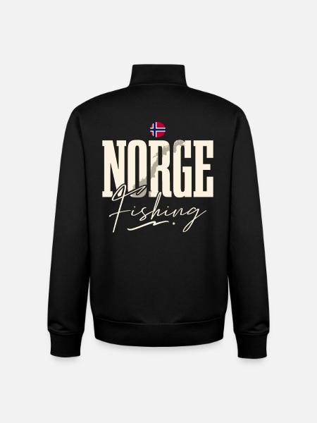 Norway Fishing Angler Fishing - Unisex Organic Zip Sweatshirt by Stanley/Stella - black
