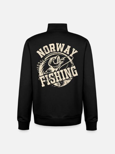 Norway Fishing Angler Fishing - Unisex Organic Zip Sweatshirt by Stanley/Stella - black